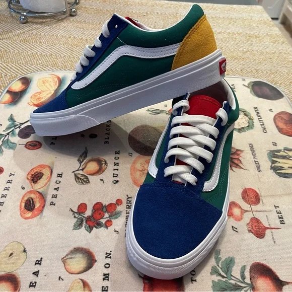 Vans yacht club old top skool blue green yellow